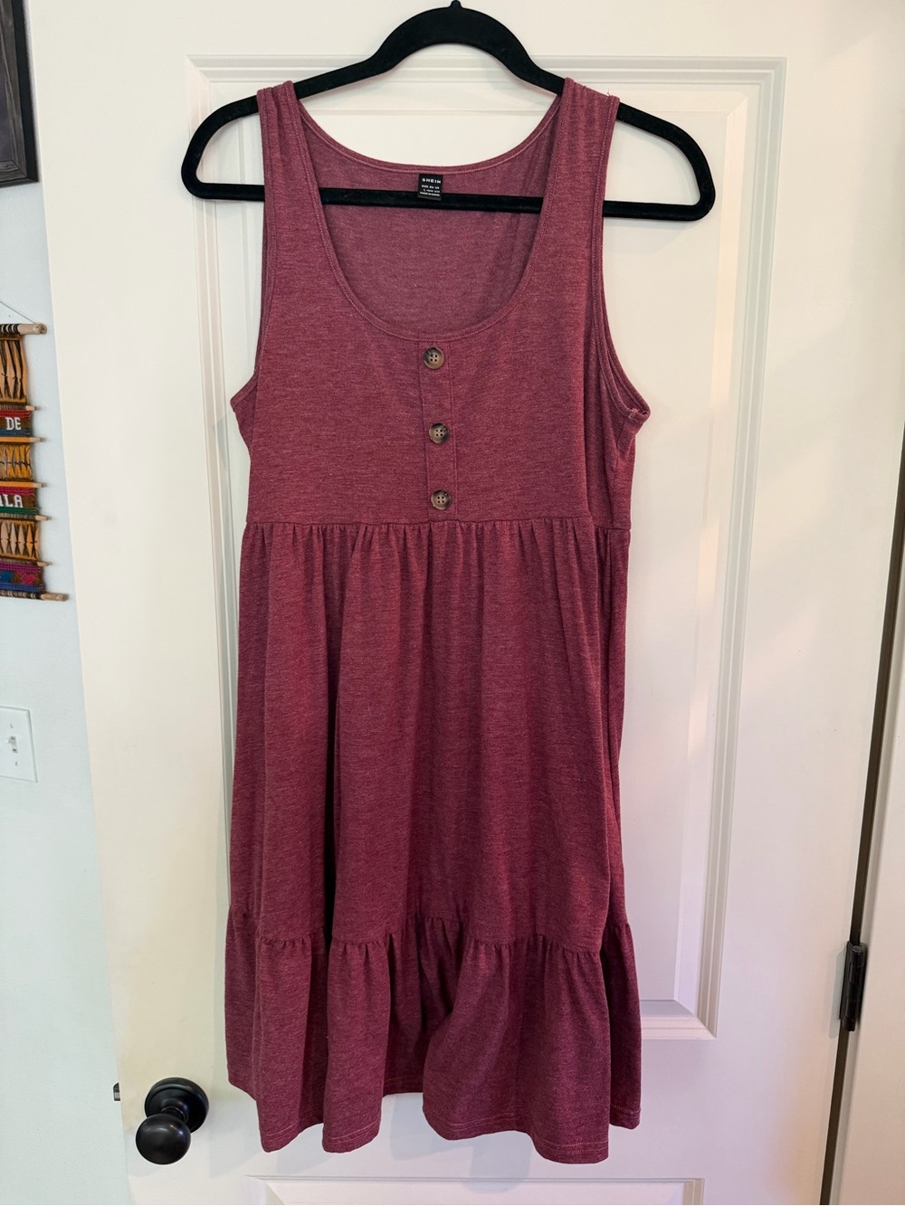 Maroon Cotton Summer Dress